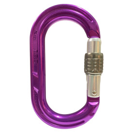 英國 ISC Aluminium Oval Karabiner_Screwgate 手動鎖鉤環O型 紫色